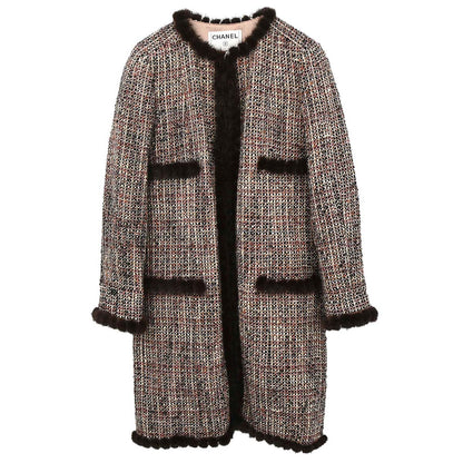 Chanel 2003 Tweed Coat Brown #34