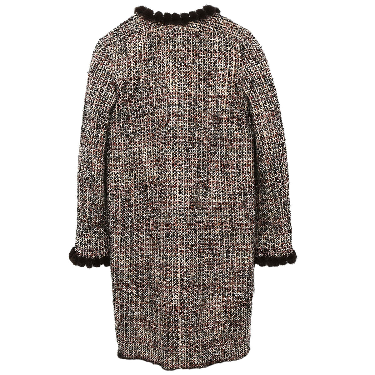 Chanel 2003 Tweed Coat Brown #34