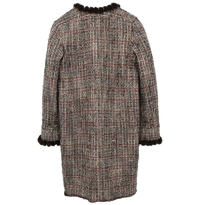 Chanel 2003 Tweed Coat Brown #34