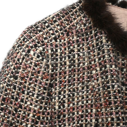 Chanel 2003 Tweed Coat Brown #34