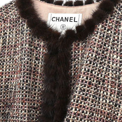 Chanel 2003 Tweed Coat Brown #34