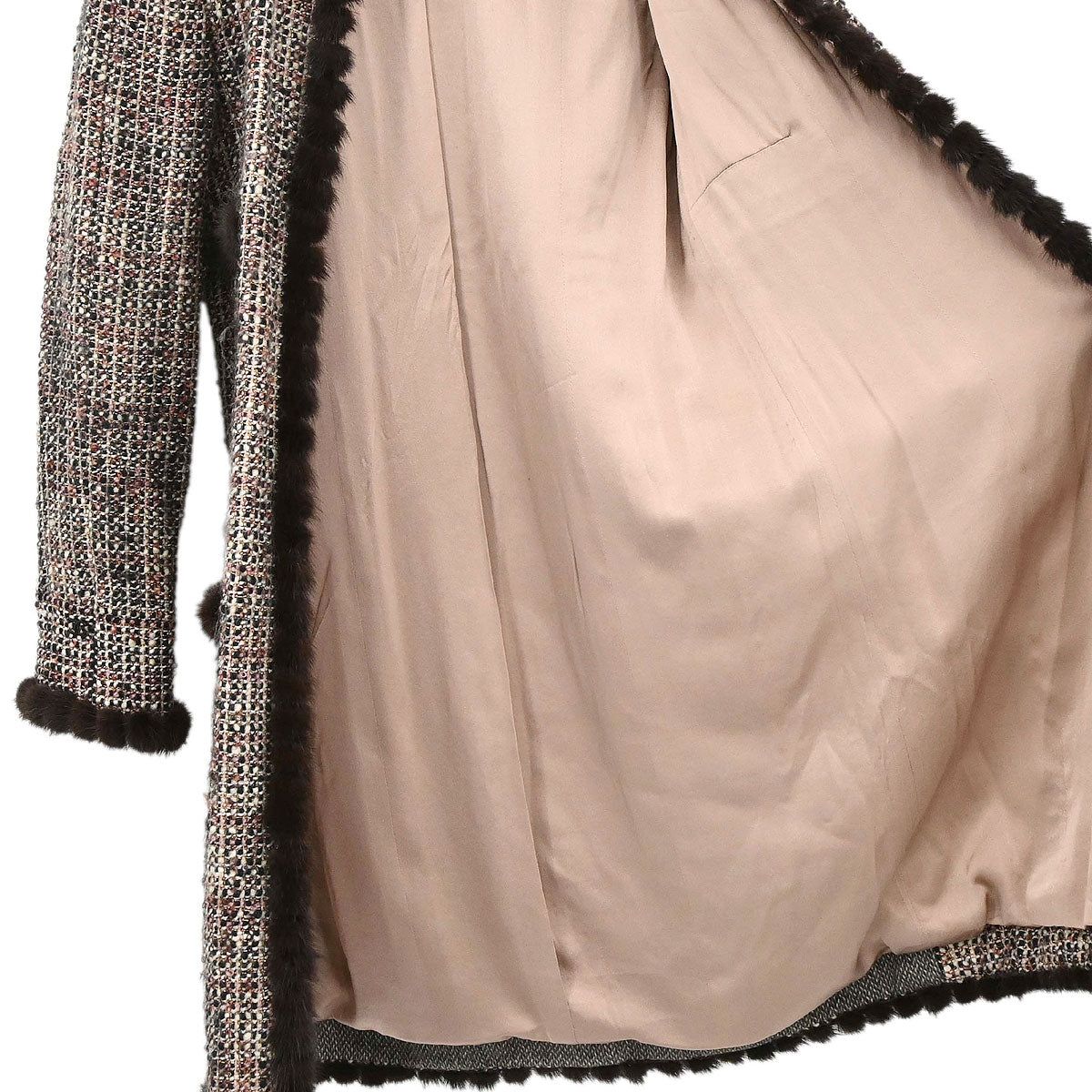 Chanel 2003 Tweed Coat Brown #34