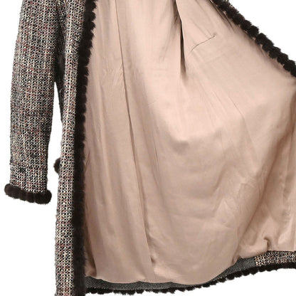 Chanel 2003 Tweed Coat Brown #34