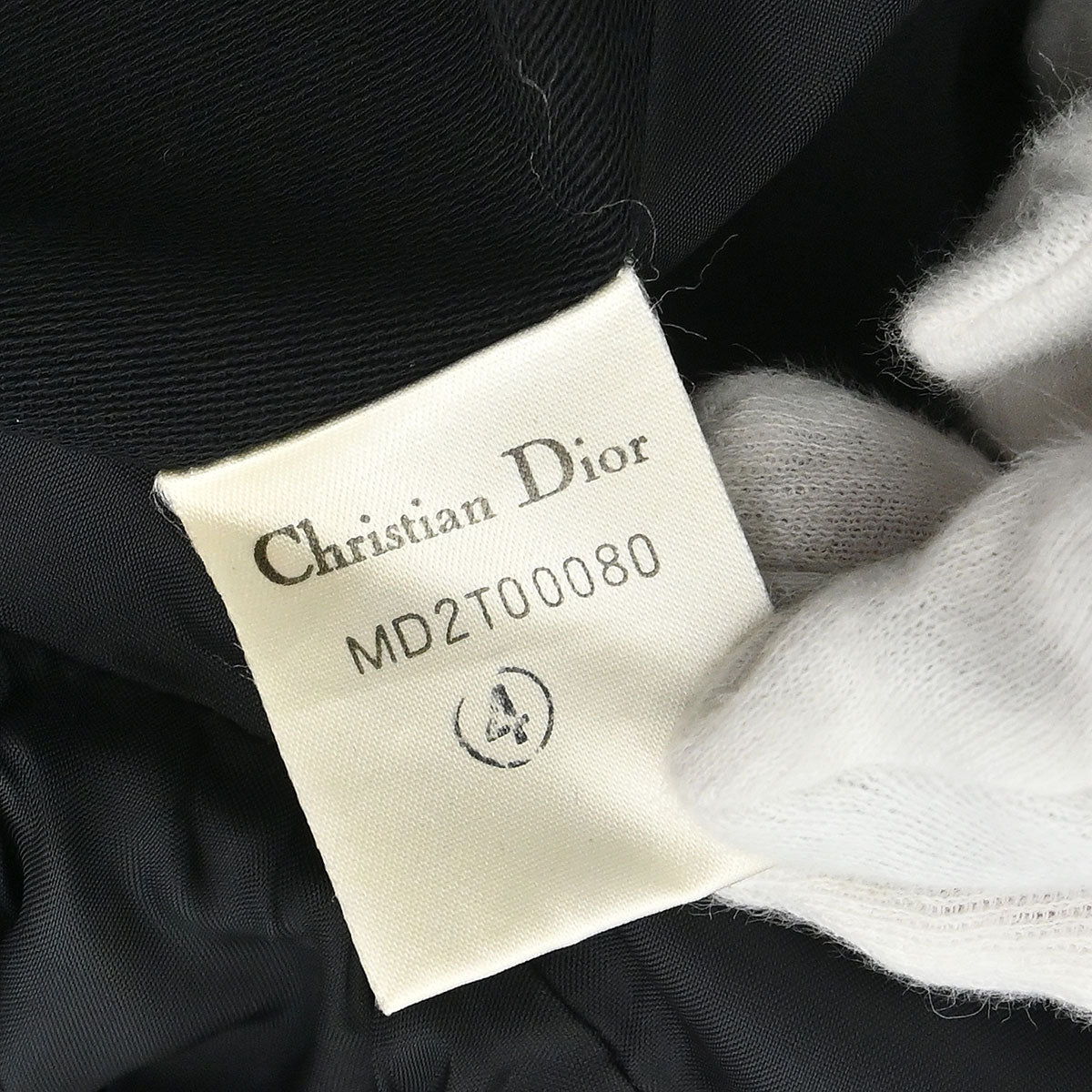 Christian Dior Long Sleeve Jacket Tweed Ivory #34-36