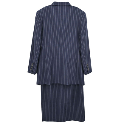 Burberrys Setup Suit Jacket Skirt Navy #34-36