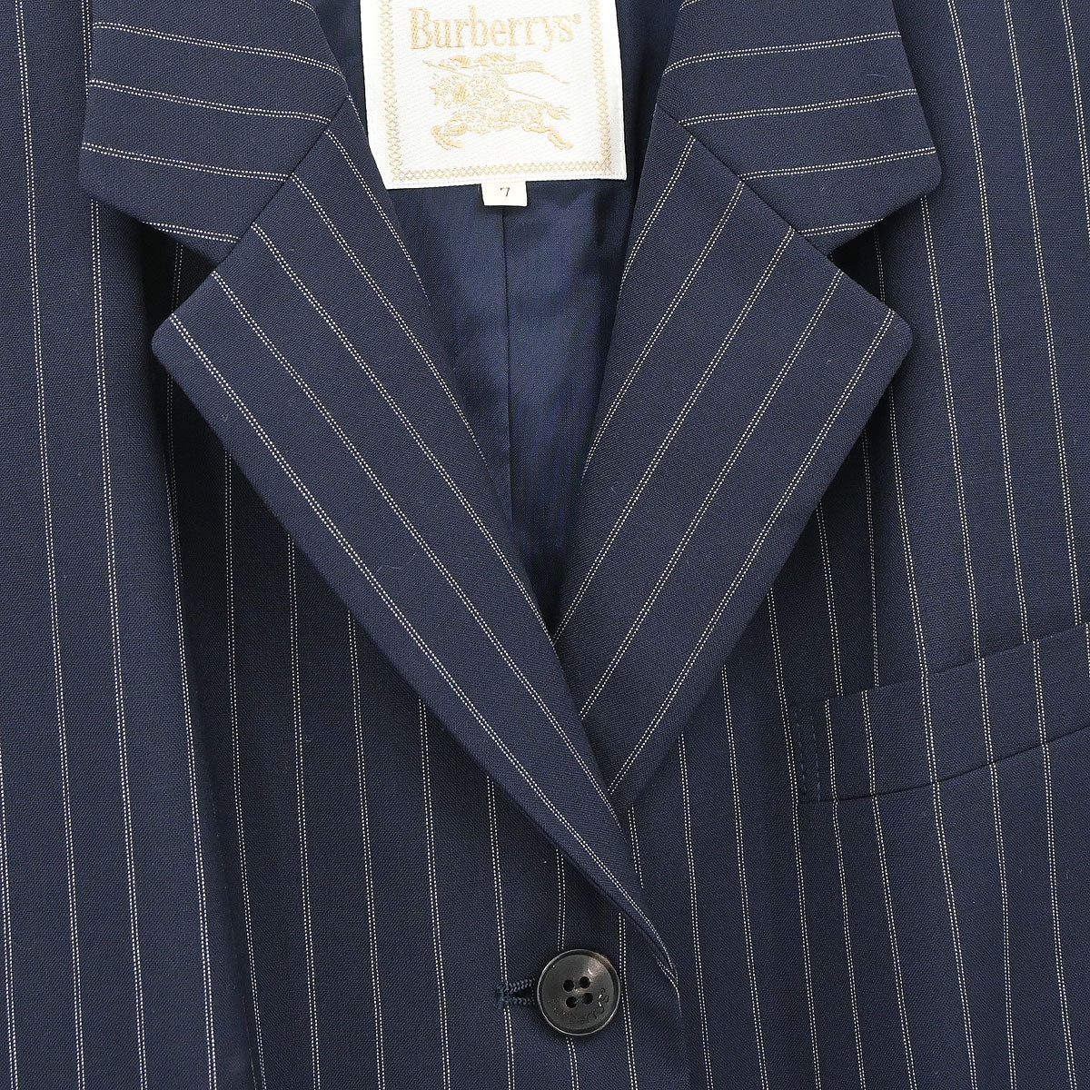Burberrys Setup Suit Jacket Skirt Navy #34-36