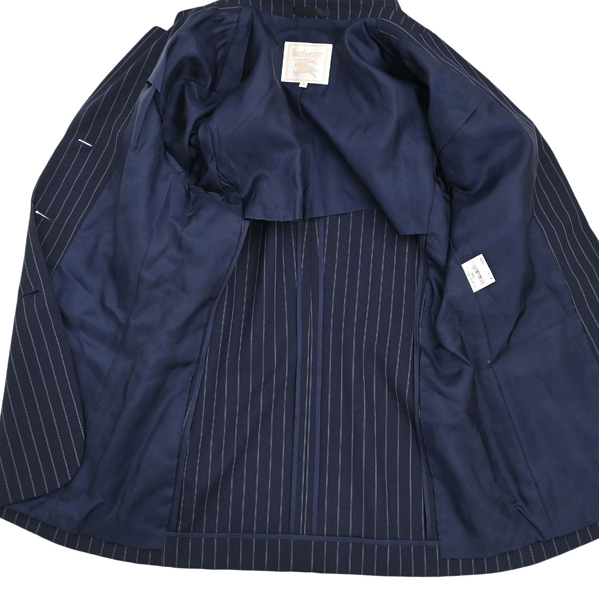 Burberrys Setup Suit Jacket Skirt Navy #34-36