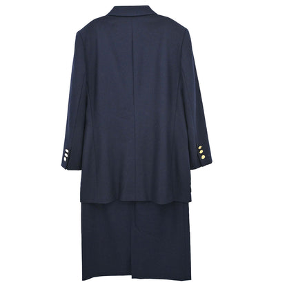 Burberrys Setup Suit Jacket Skirt Navy #34-36