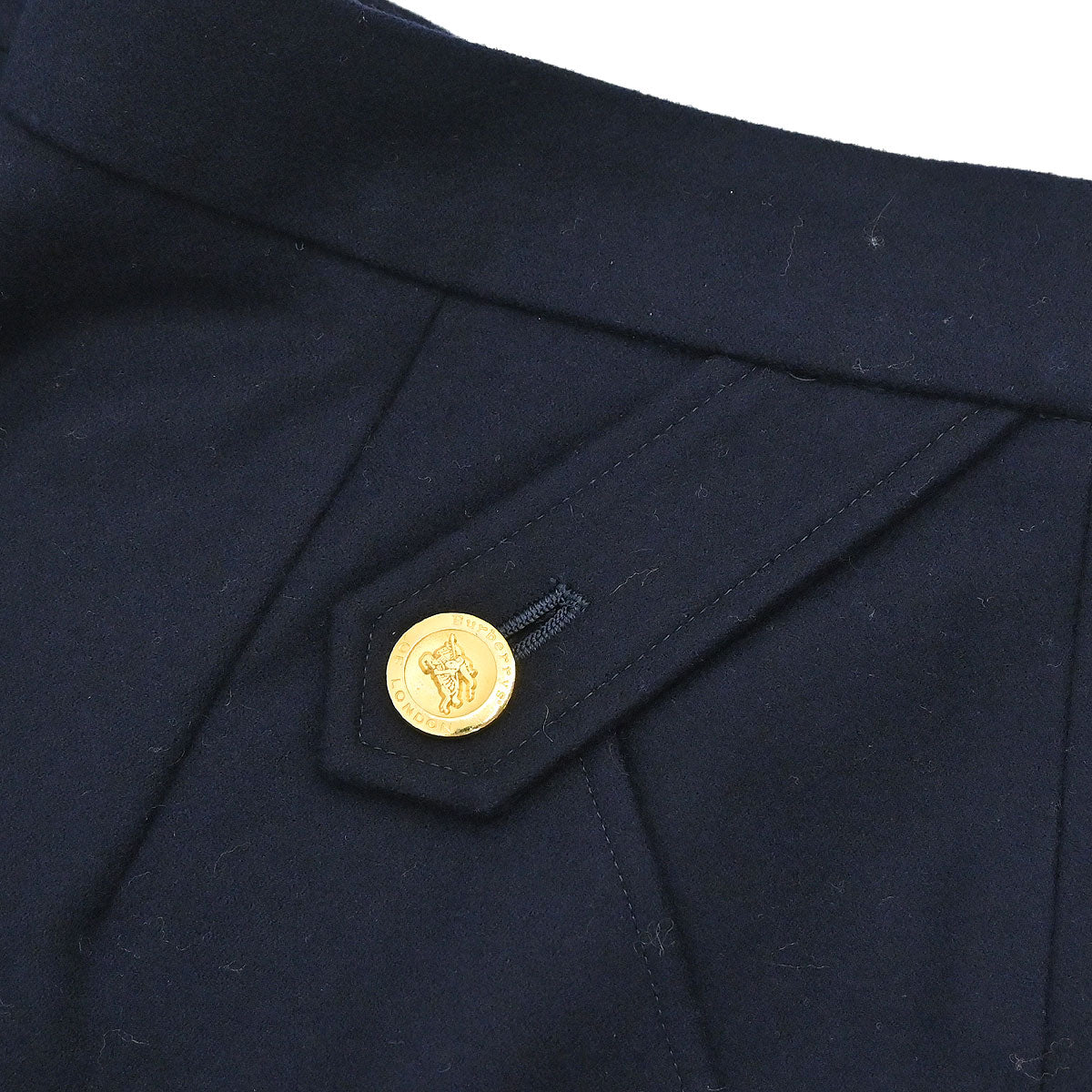 Burberrys Setup Suit Jacket Skirt Navy #34-36