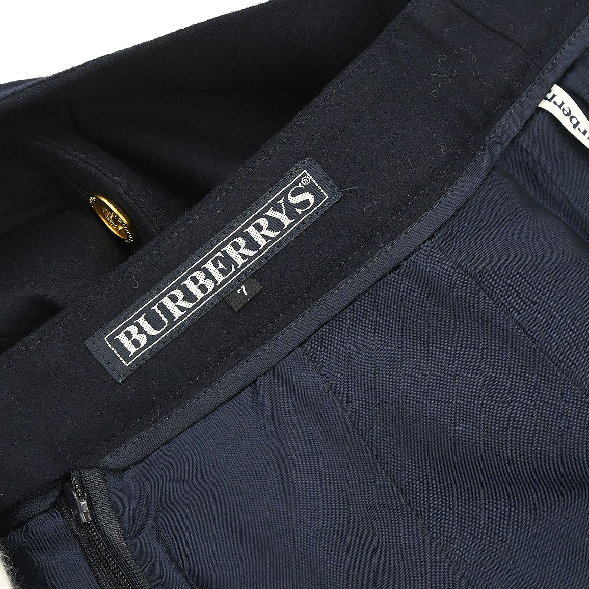 Burberrys Setup Suit Jacket Skirt Navy #34-36