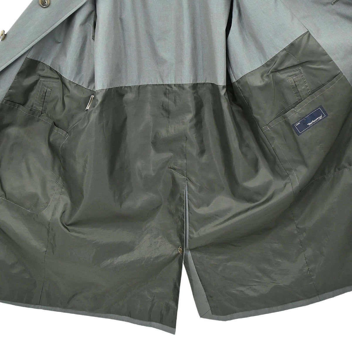 Burberrys Balmacaan Coat Gray #92 170