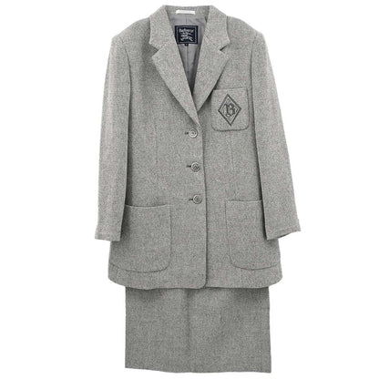 Burberrys Setup Suit Jacket Skirt Gray #36-38