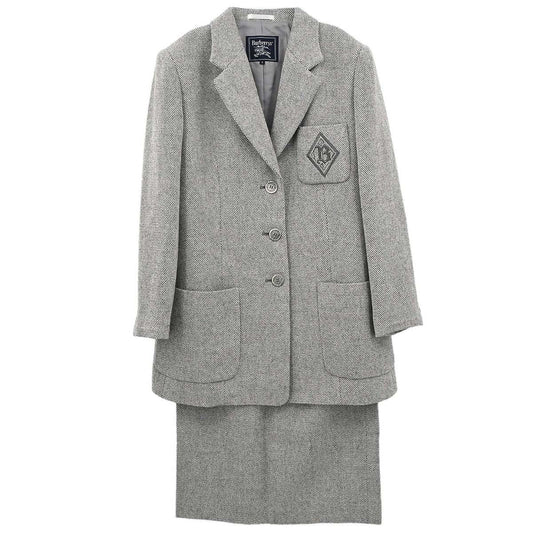 Burberrys Setup Suit Jacket Skirt Gray #36-38