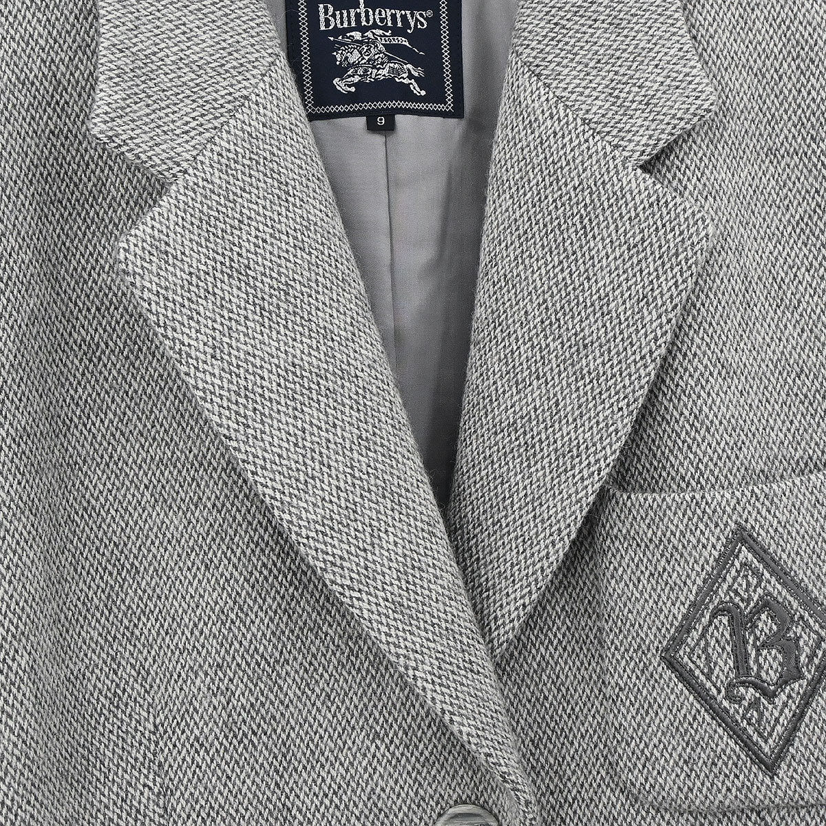 Burberrys Setup Suit Jacket Skirt Gray #36-38