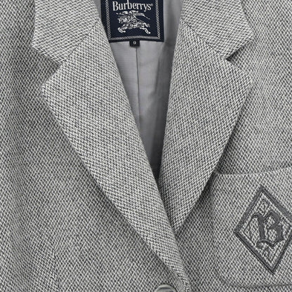 Burberrys Setup Suit Jacket Skirt Gray #36-38