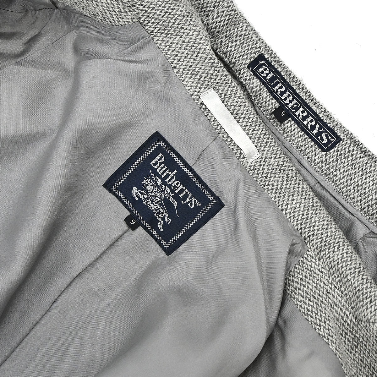 Burberrys Setup Suit Jacket Skirt Gray #36-38