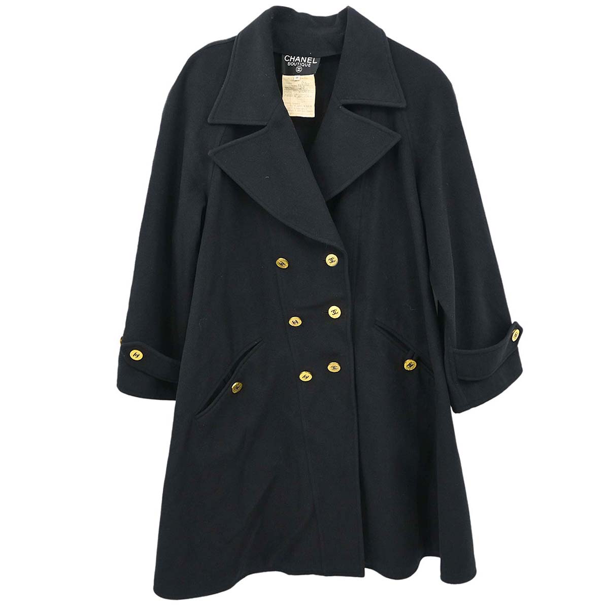 Chanel 1994 Coat Black #38