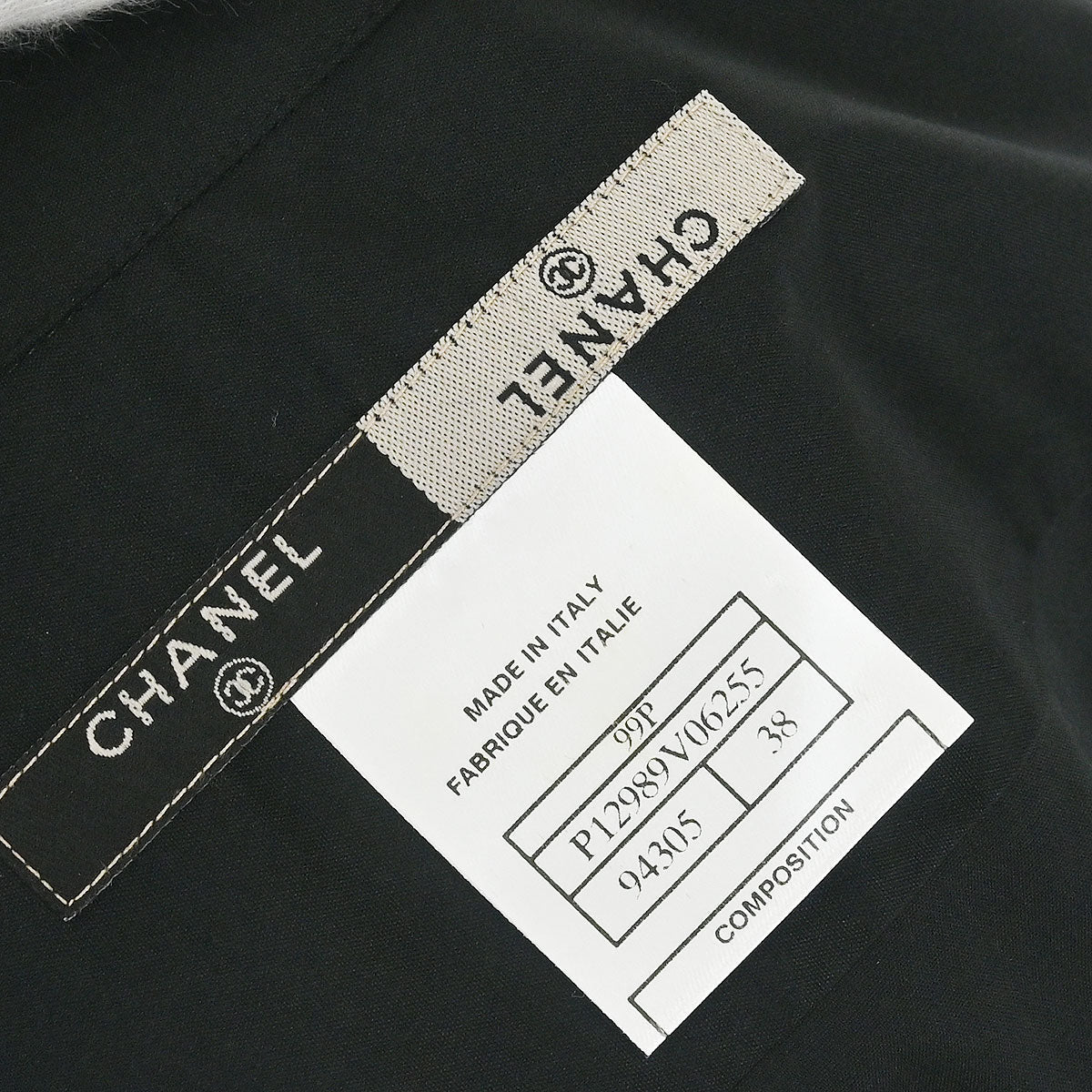 Chanel 1999 Blouse Shirt Black #38