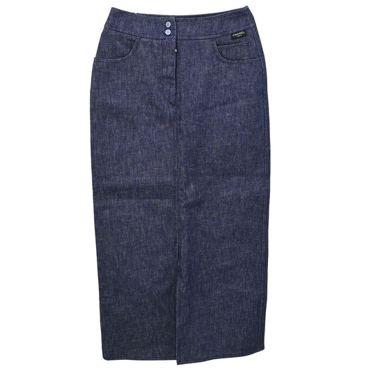 Chanel 1999 Denim Skirt Indigo #38