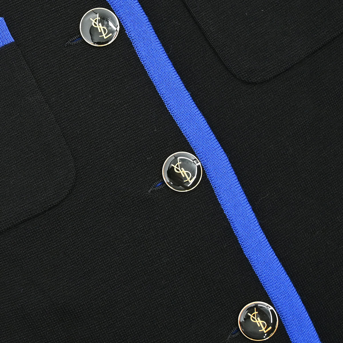 Yves Saint Laurent Cardigan Black Blue #L
