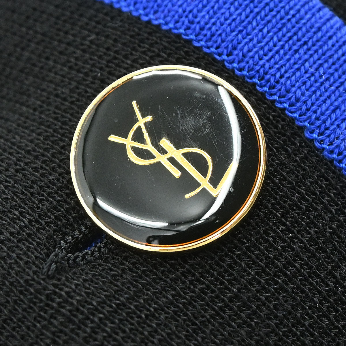 Yves Saint Laurent Cardigan Black Blue #L