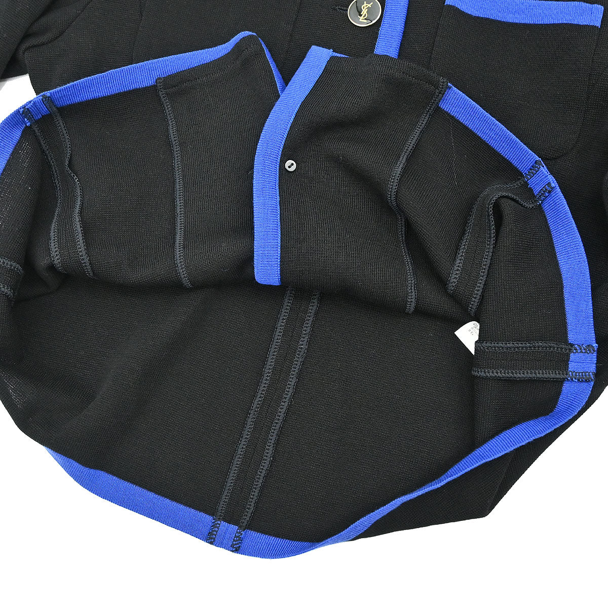 Yves Saint Laurent Cardigan Black Blue #L