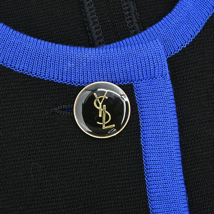 Yves Saint Laurent Cardigan Black Blue #L