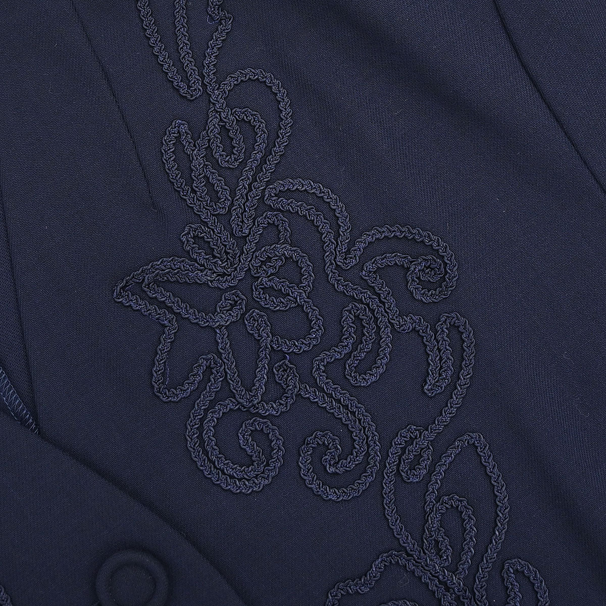 Burberrys Embroidered Jacket Navy #34-36