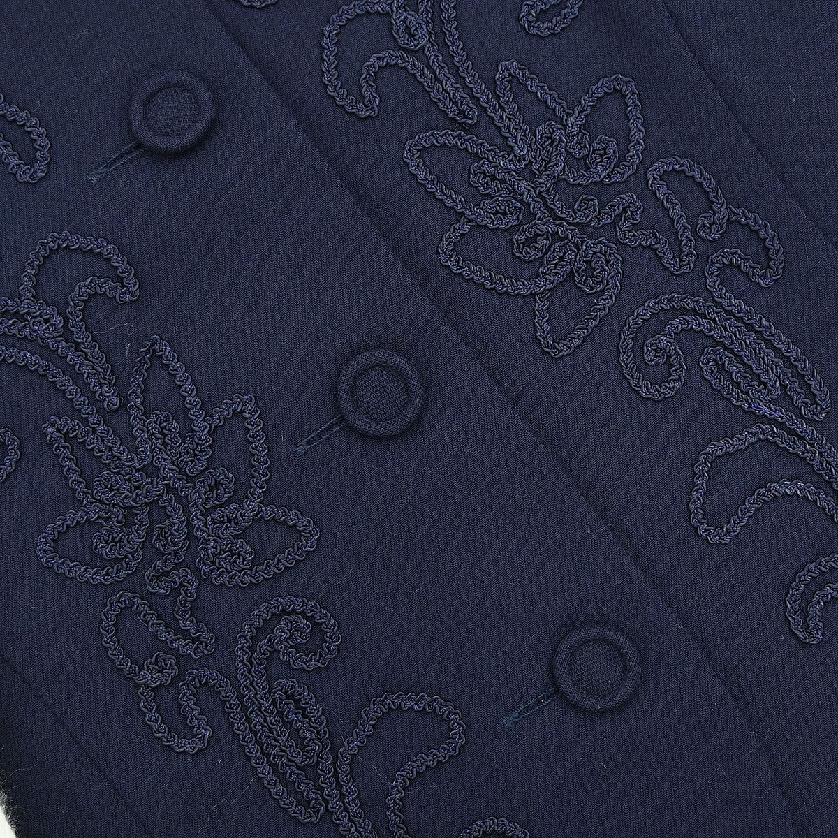Burberrys Embroidered Jacket Navy #34-36