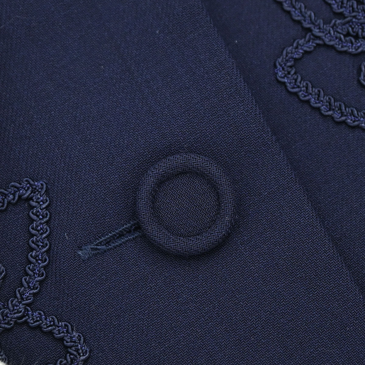 Burberrys Embroidered Jacket Navy #34-36
