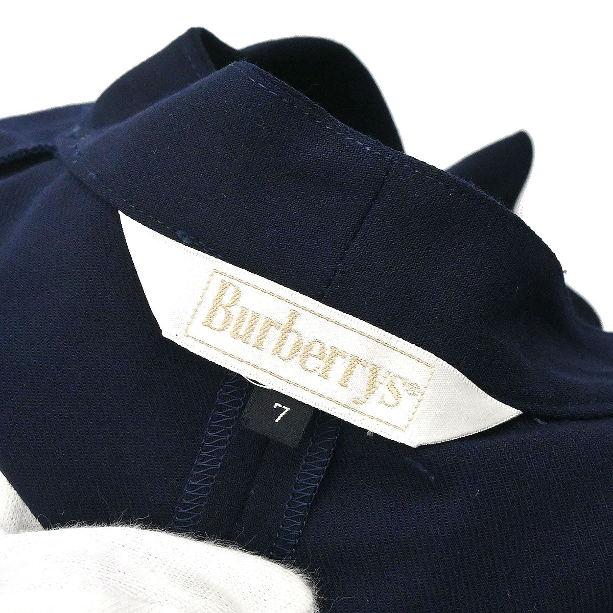 Burberrys Embroidered Jacket Navy #34-36