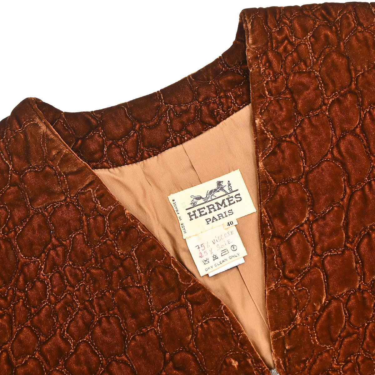 Hermes Zip Up Jacket Brown #40