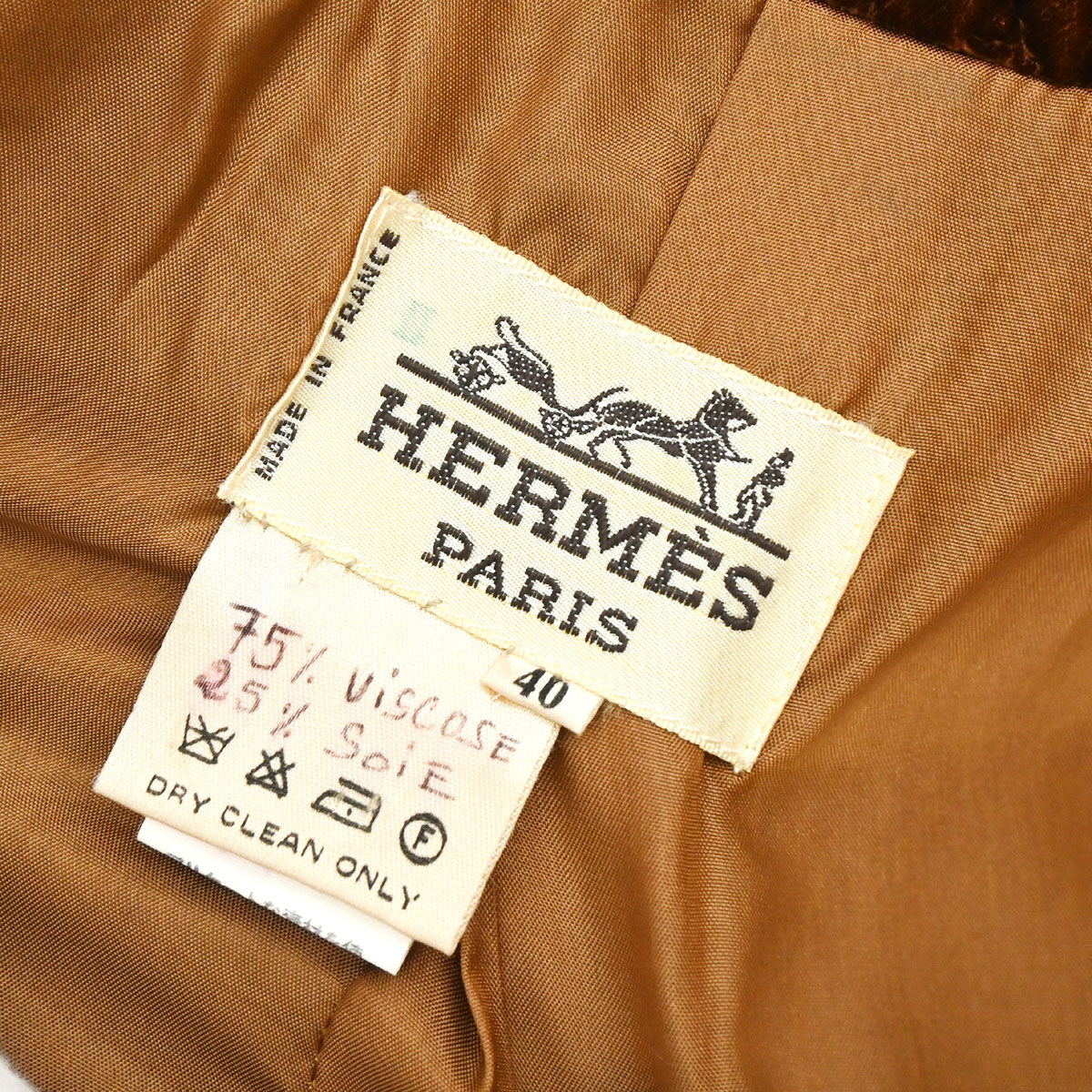 Hermes Zip Up Jacket Brown #40