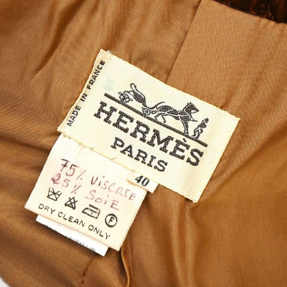 Hermes Zip Up Jacket Brown #40