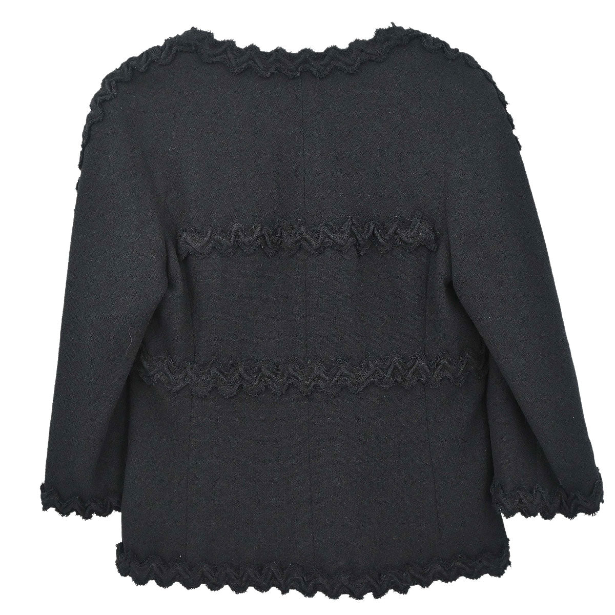 Chanel 2007 Collarless Jacket Black #38