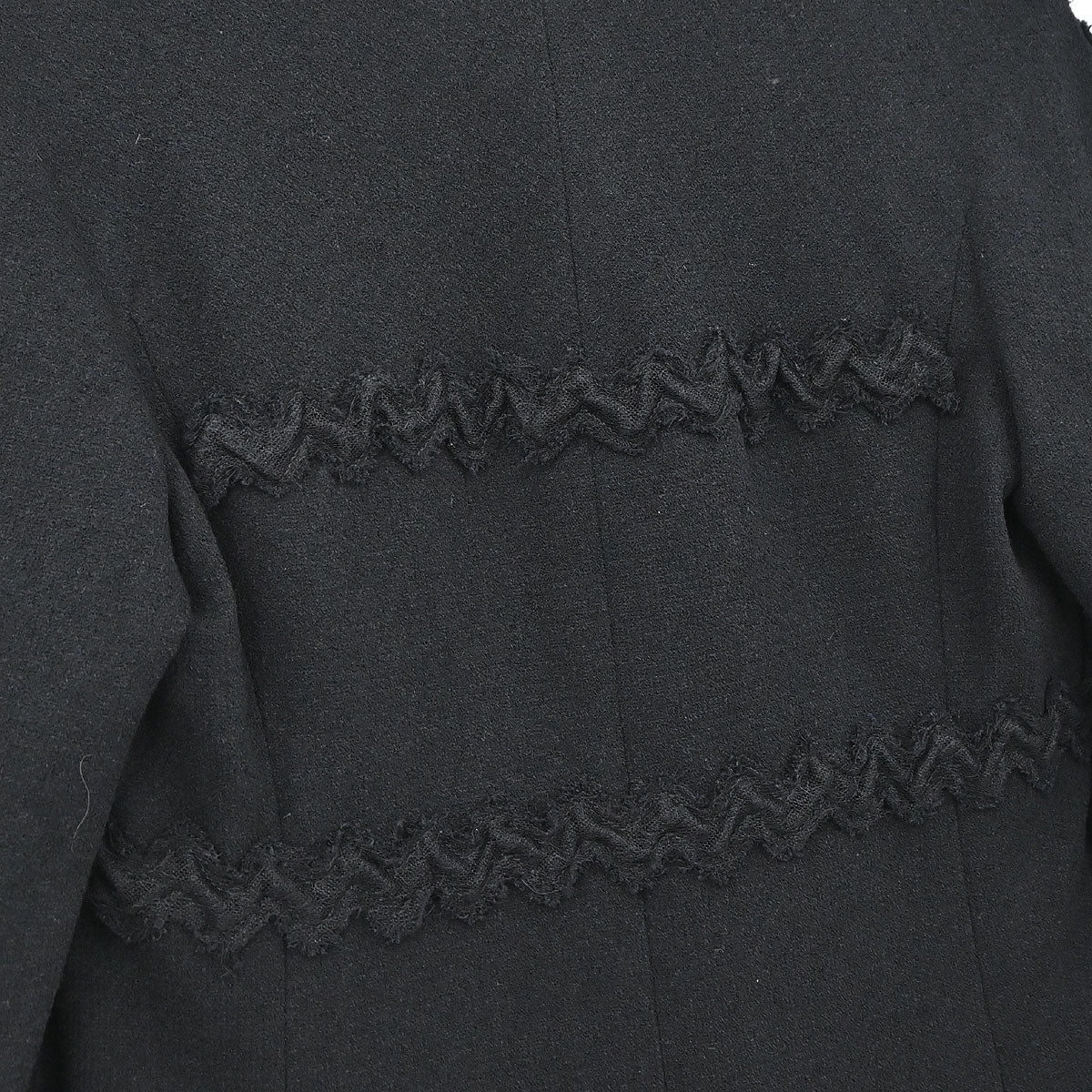 Chanel 2007 Collarless Jacket Black #38