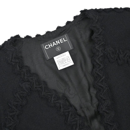 Chanel 2007 Collarless Jacket Black #38