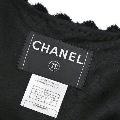 Chanel 2007 Collarless Jacket Black #38