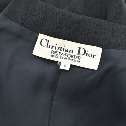 Christian Dior Collarless Striped Jacket Black #36–38