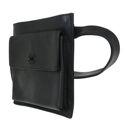 Chanel 1997-1999 Black Lambskin Bum Belt Waist Bag #75/30
