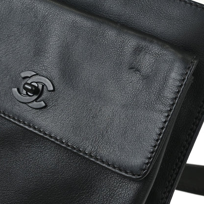 Chanel 1997-1999 Black Lambskin Bum Belt Waist Bag #75/30
