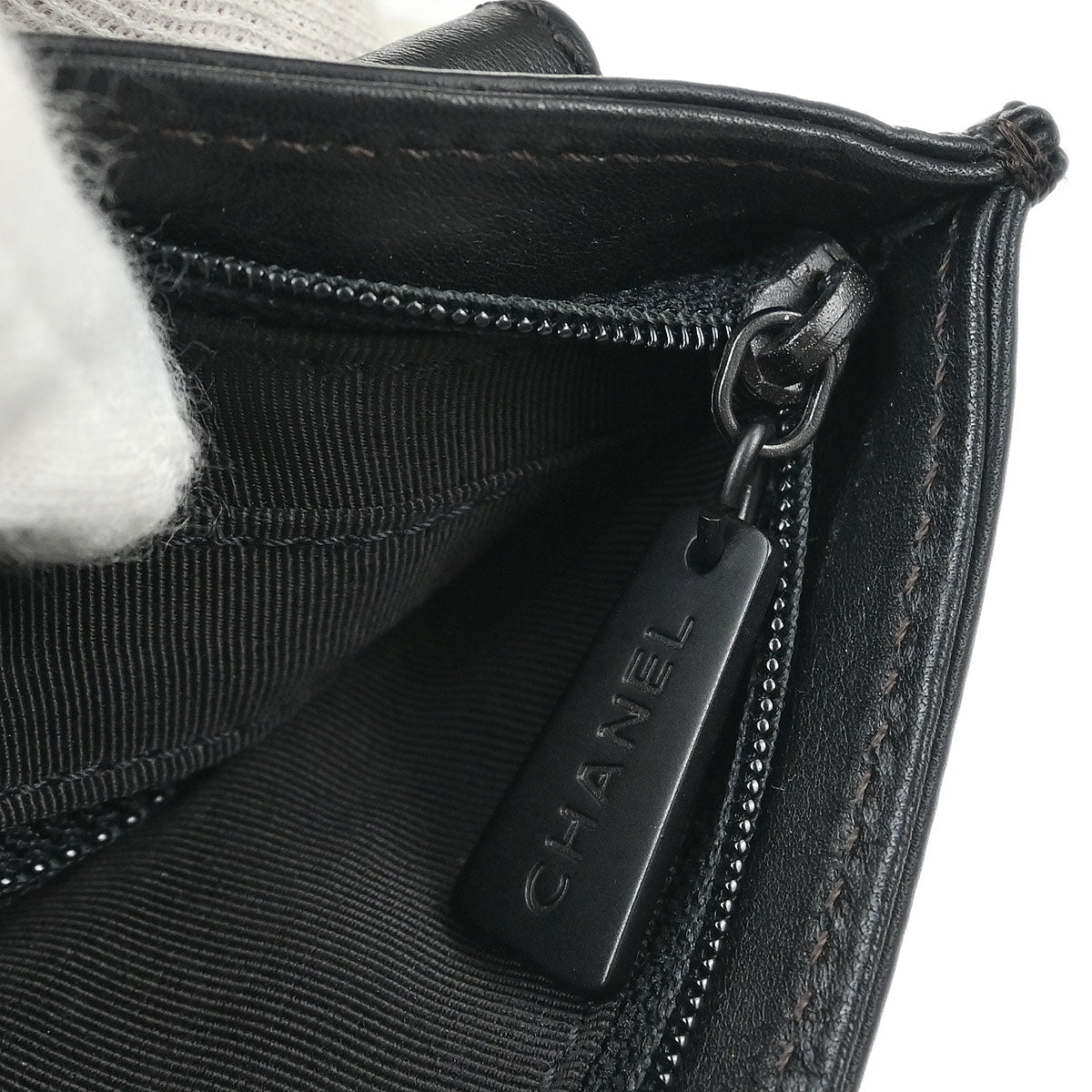 Chanel 1997-1999 Black Lambskin Bum Belt Waist Bag #75/30