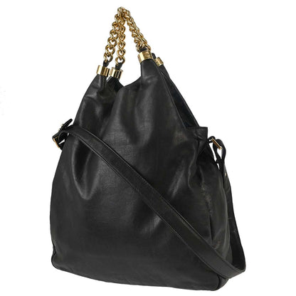 Chanel 2008-2009 Black Lambskin Rodeo Drive Hobo 2way Shoulder Handbag