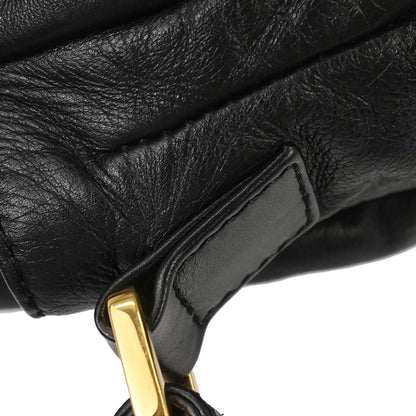 Chanel 2008-2009 Black Lambskin Rodeo Drive Hobo 2way Shoulder Handbag
