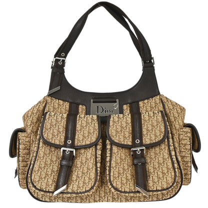 Christian Dior Brown Beige Street Chic Trotter Handbag