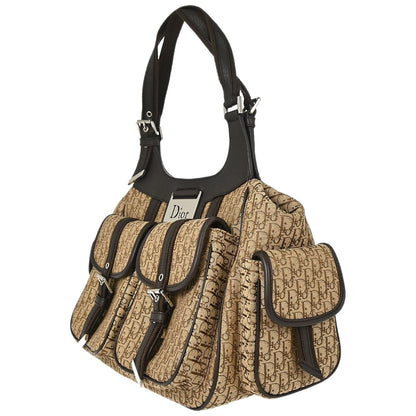 Christian Dior Brown Beige Street Chic Trotter Handbag