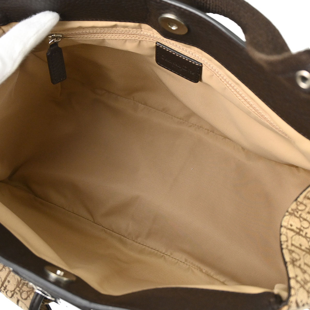Christian Dior Brown Beige Street Chic Trotter Handbag