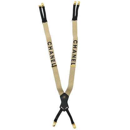 Chanel Suspenders Beige Small Good