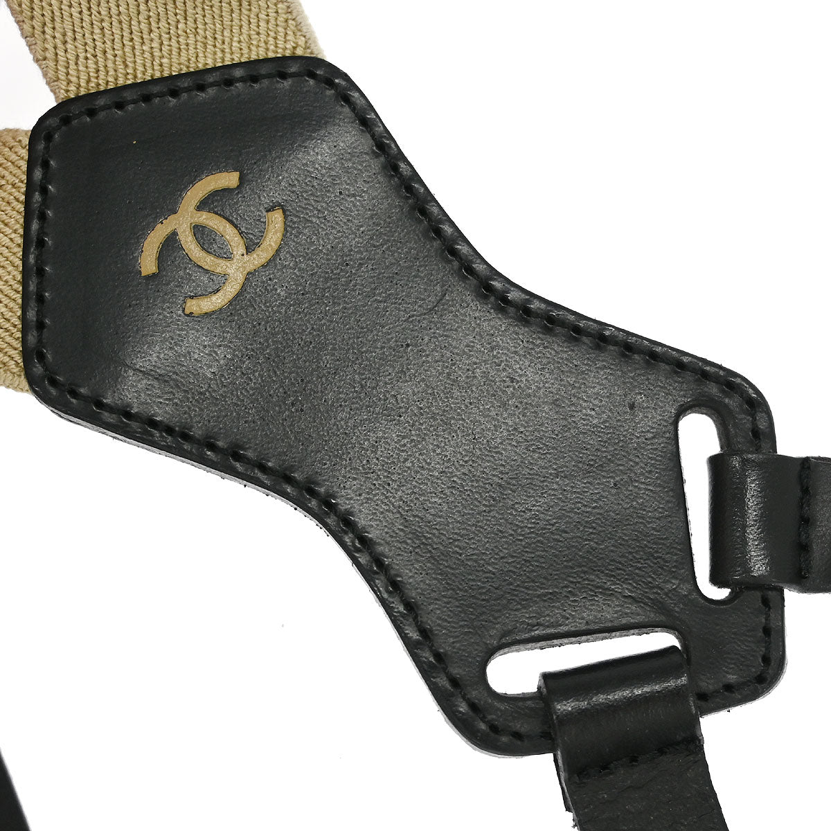 Chanel Suspenders Beige Small Good