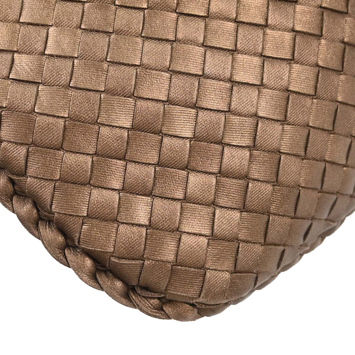 Bottega Veneta Bronze Lambskin Intrecciato Hobo Handbag